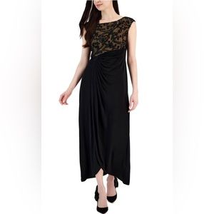Connected Apparel - Womens Soutache Long Evening Dress